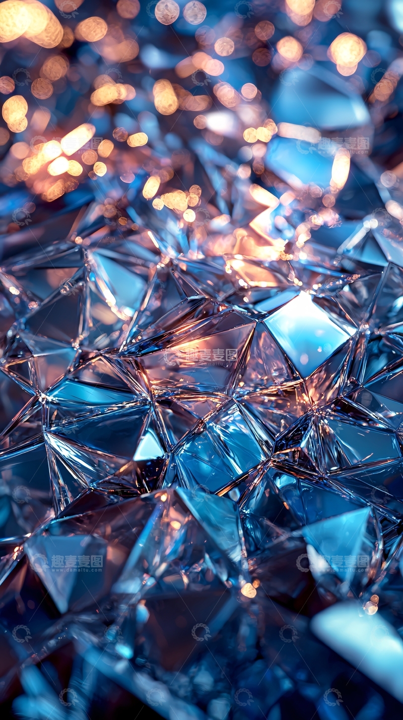 高清大图下载【趣麦麦图】蓝色水晶