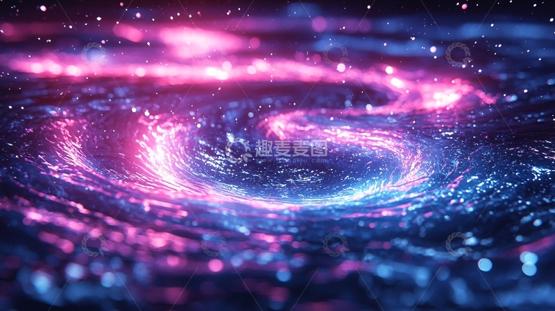 高清大图下载【趣麦麦图】宇宙星云旋转的绚丽色彩