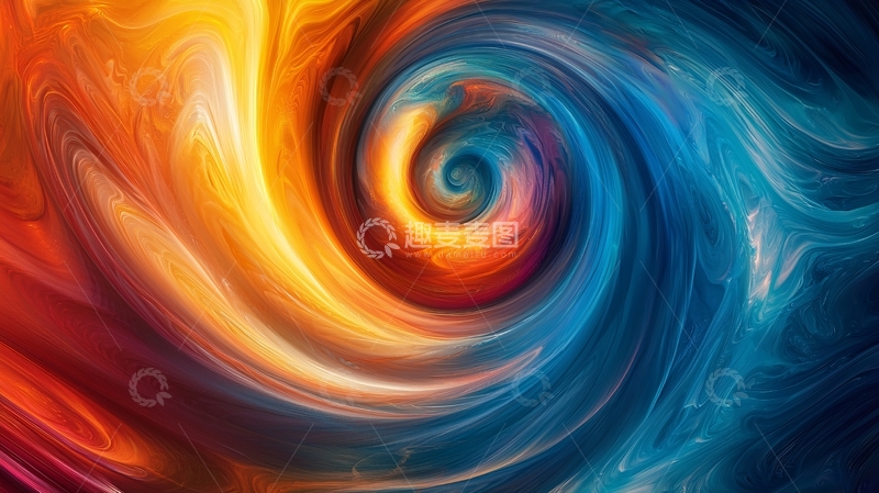 高清大图下载【趣麦麦图】火焰与冰的漩涡