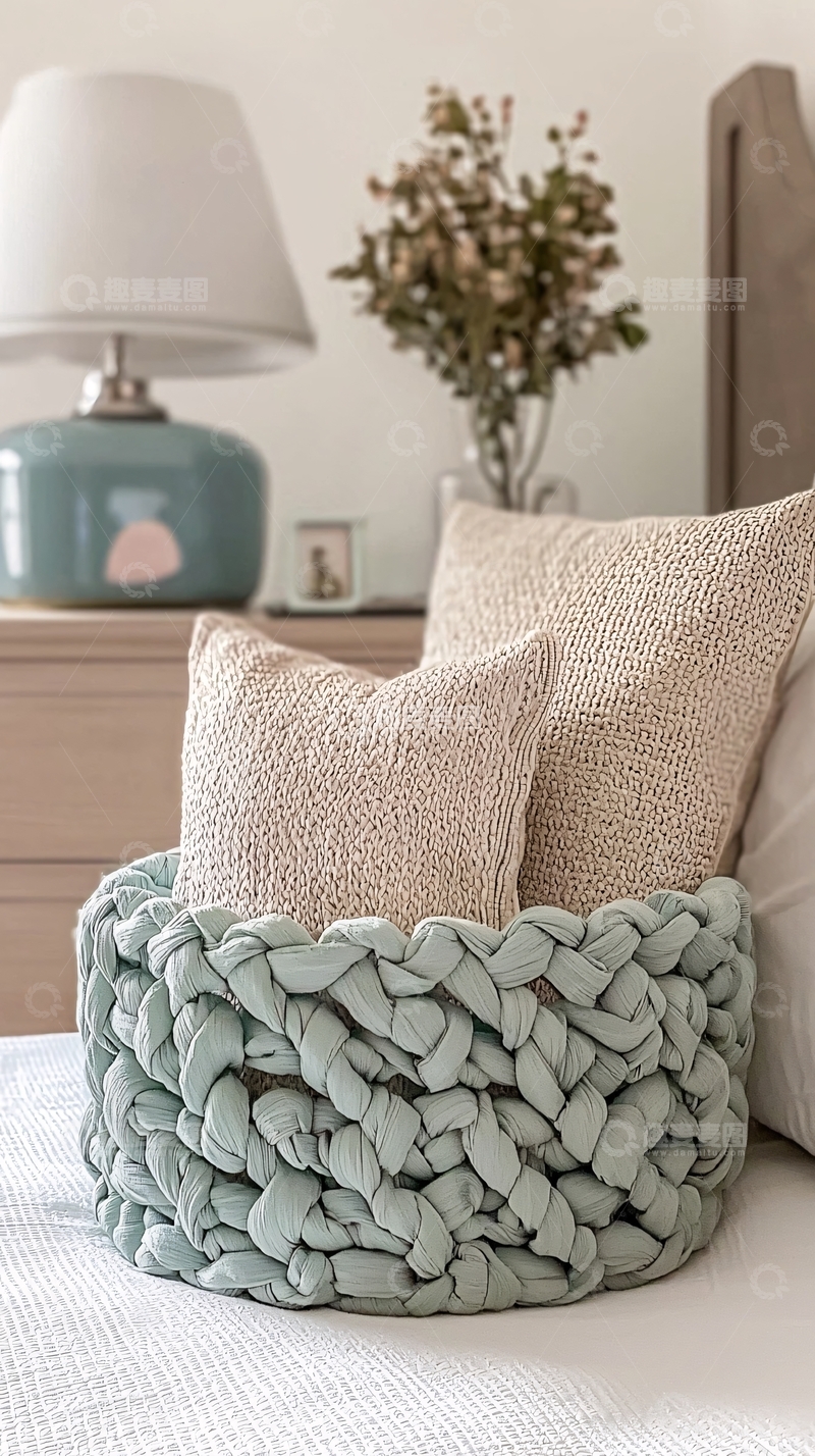 高清大图下载【趣麦麦图】婴儿床边编织篮