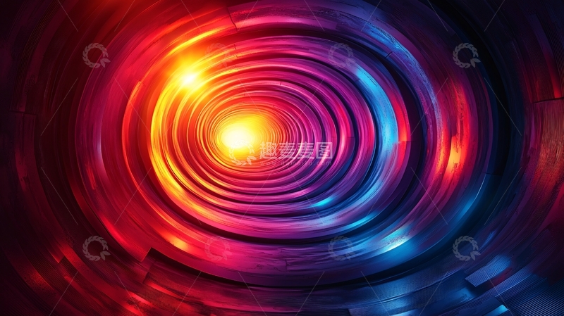 高清大图下载【趣麦麦图】炫彩光环旋转背景