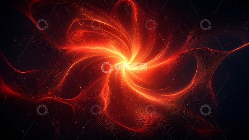 高清大图下载【趣麦麦图】红色能量漩涡背景