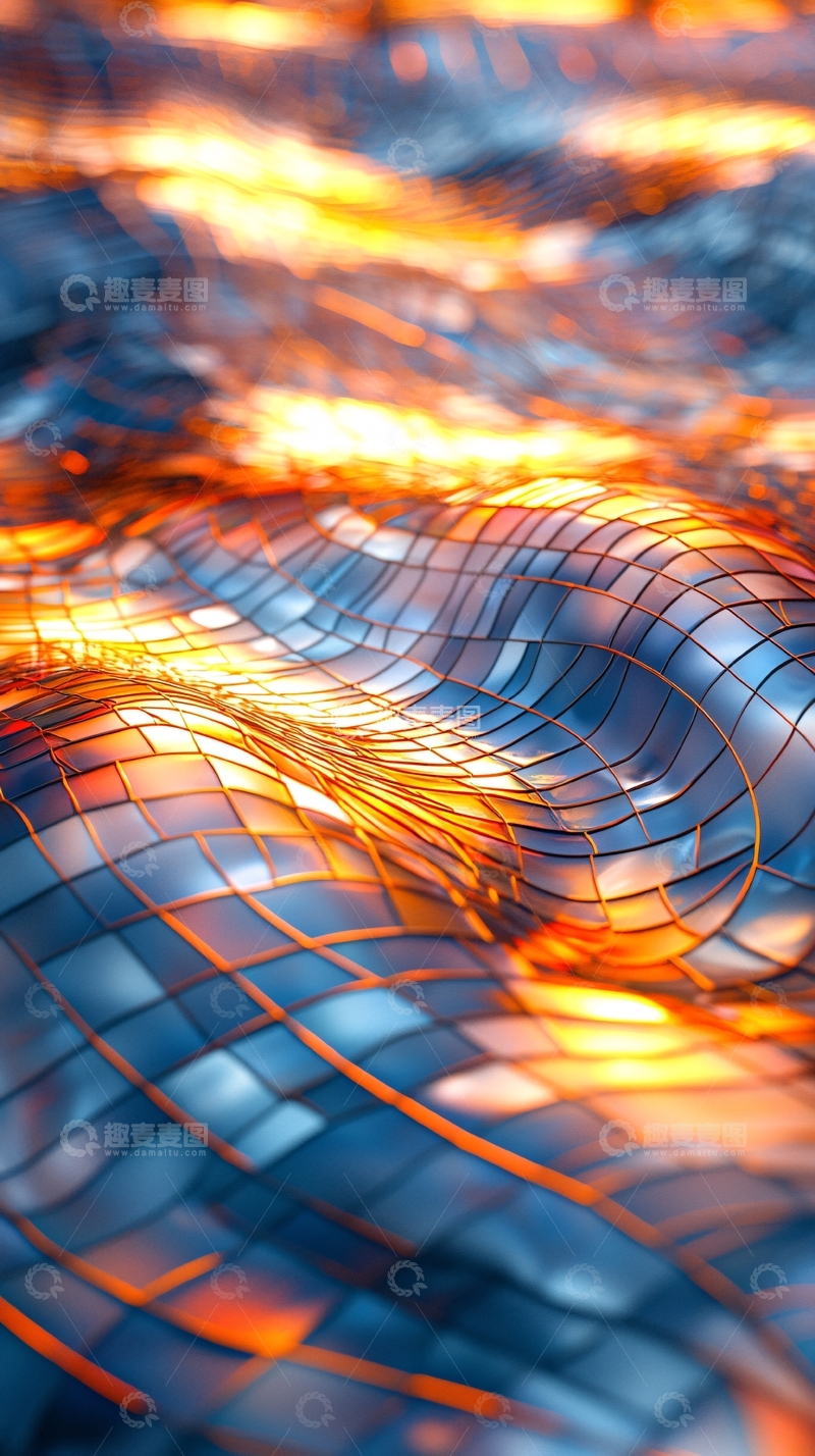 高清大图下载【趣麦麦图】流动金属光泽表面