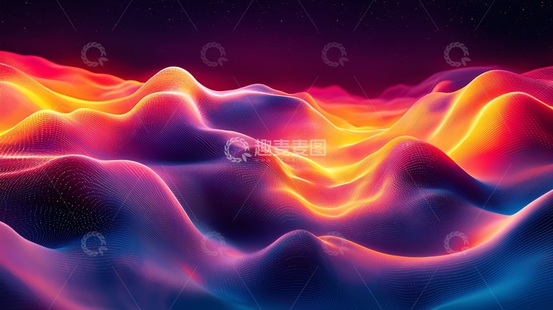 高清大图下载【趣麦麦图】流动的彩色山峦