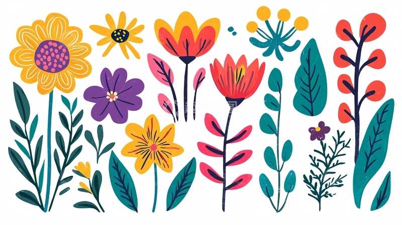 高清大图下载【趣麦麦图】手绘花卉素材