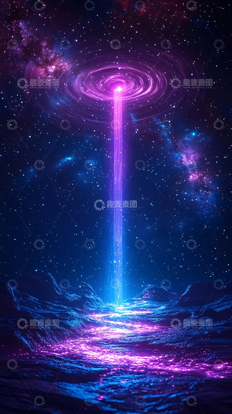 高清大图下载【趣麦麦图】宇宙光束