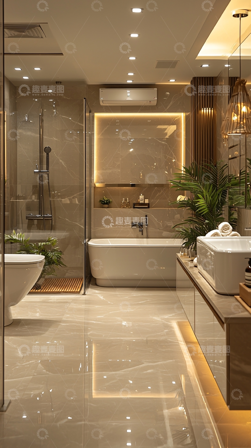 高清大图下载【趣麦麦图】现代轻奢风卫生间设计