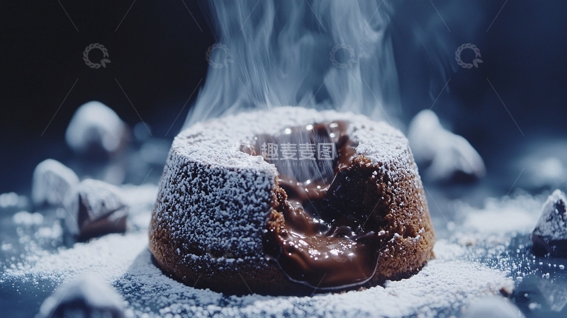 高清大图下载【趣麦麦图】熔岩巧克力蛋糕