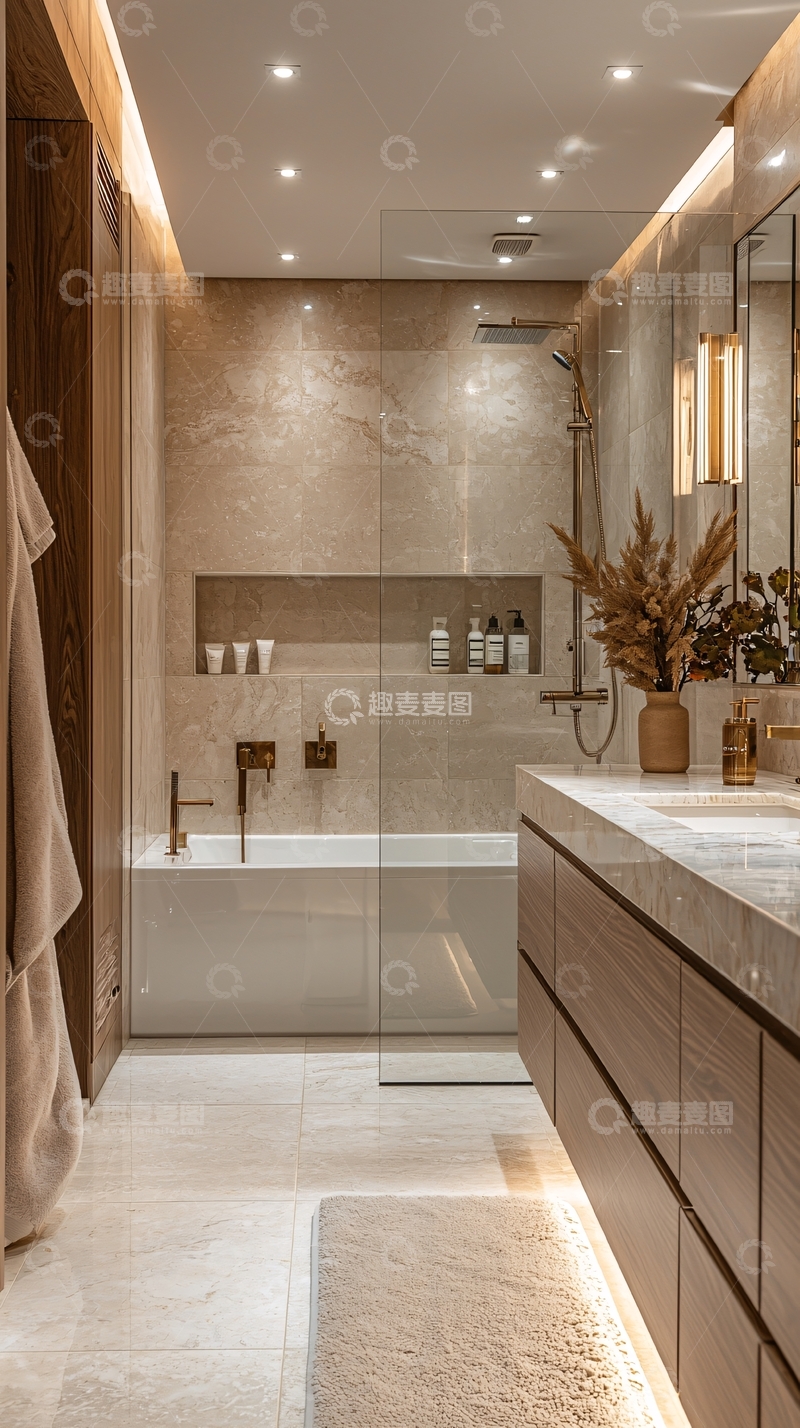 高清大图下载【趣麦麦图】现代轻奢风浴室