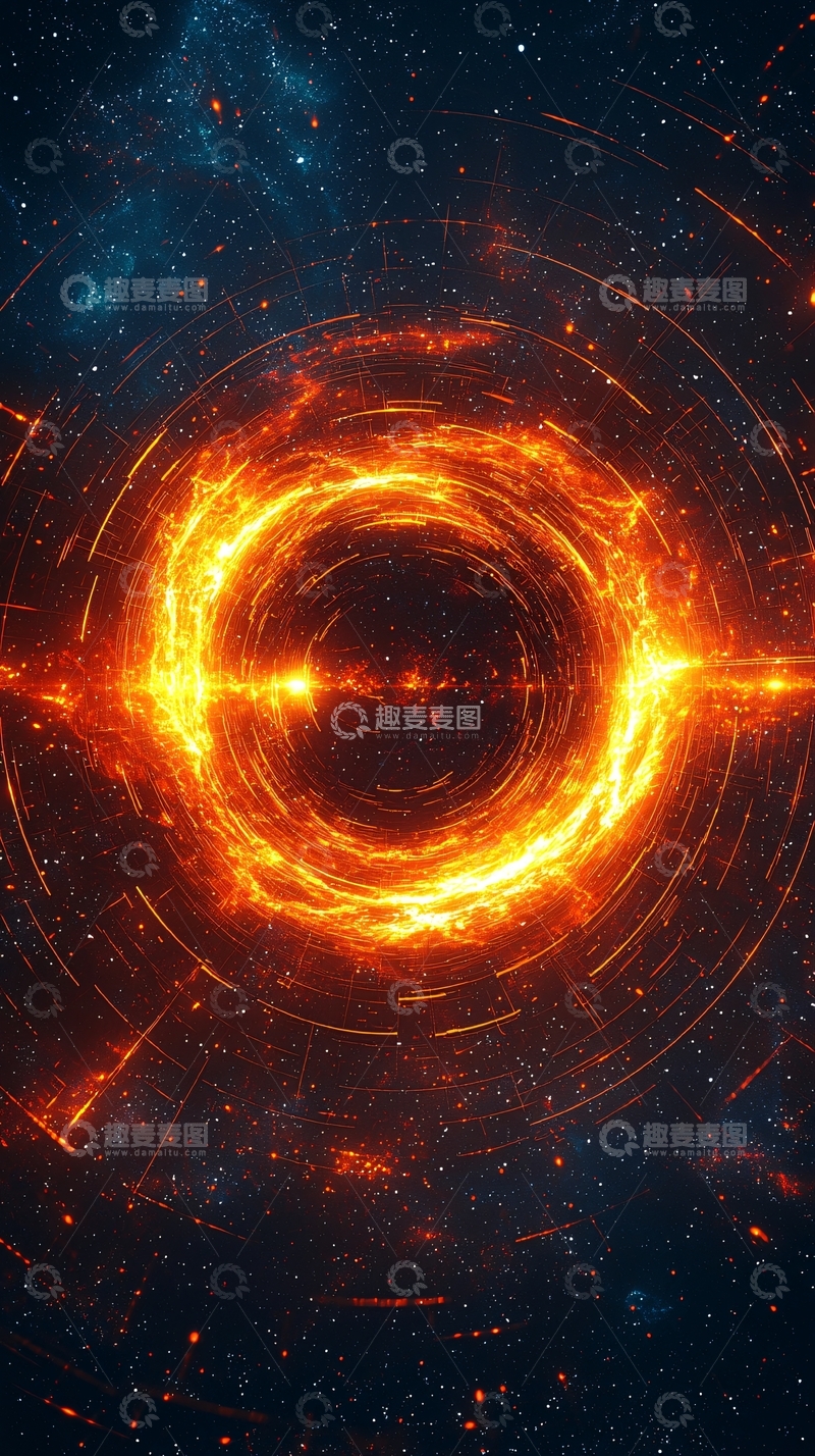 高清大图下载【趣麦麦图】燃烧的宇宙奇点