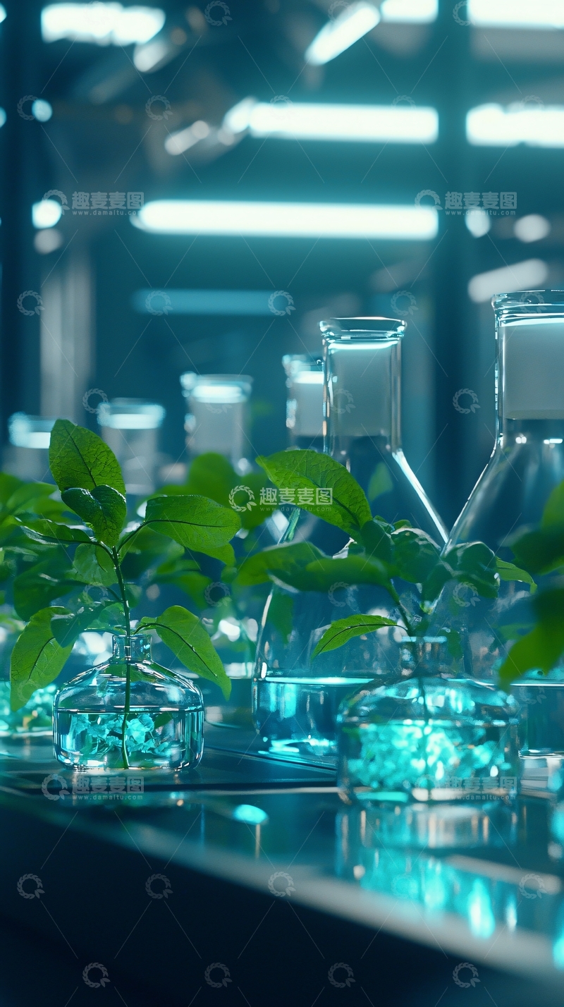 高清大图下载【趣麦麦图】实验室植物研究
