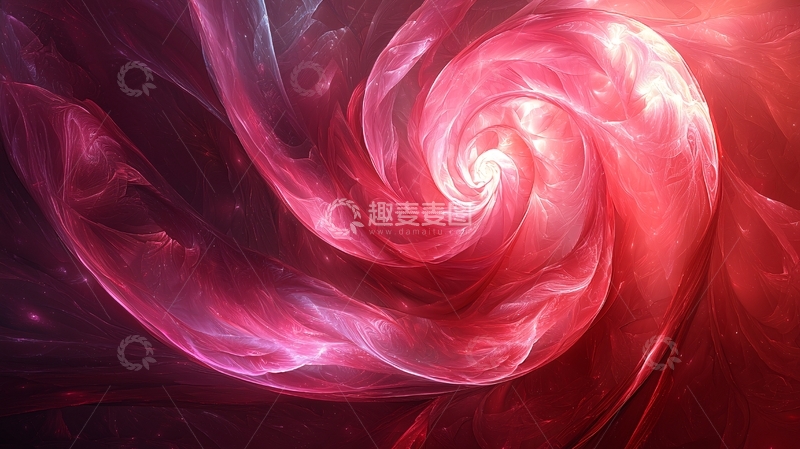 高清大图下载【趣麦麦图】红色漩涡星云状抽象背景