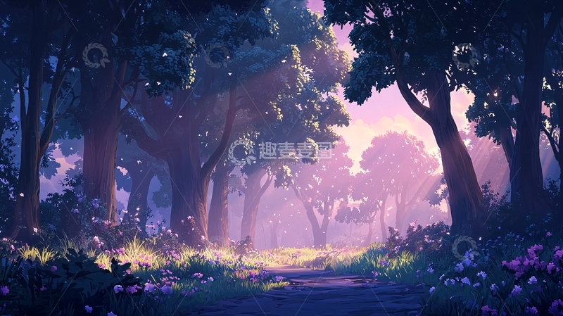 高清大图下载【趣麦麦图】梦幻森林小路34