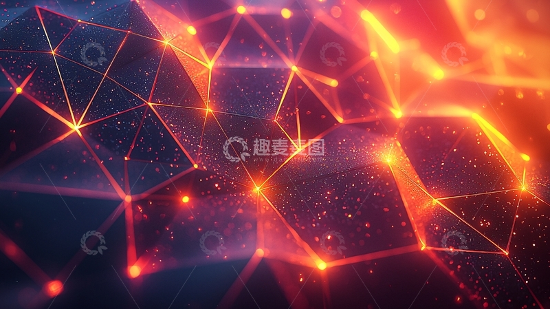 高清大图下载【趣麦麦图】抽象几何网络