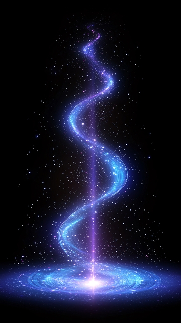 蓝色星光螺旋上升