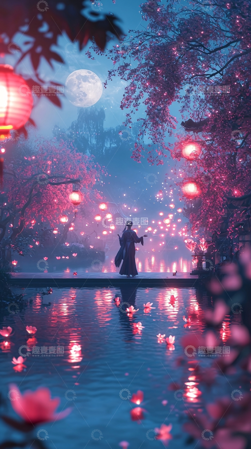 高清大图下载【趣麦麦图】梦幻唯美和风场景