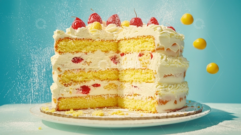 高清大图下载【趣麦麦图】美味奶油草莓蛋糕