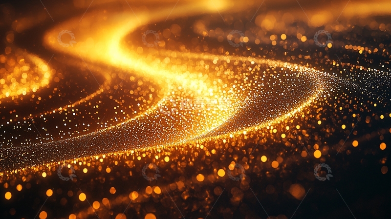 高清大图下载【趣麦麦图】金色粒子流