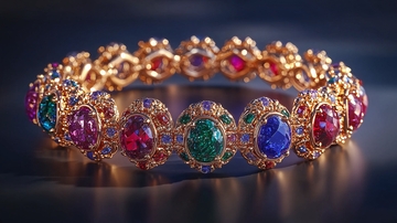 彩色宝石手镯