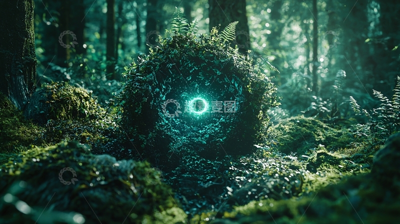 高清大图下载【趣麦麦图】森林深处的神秘生物