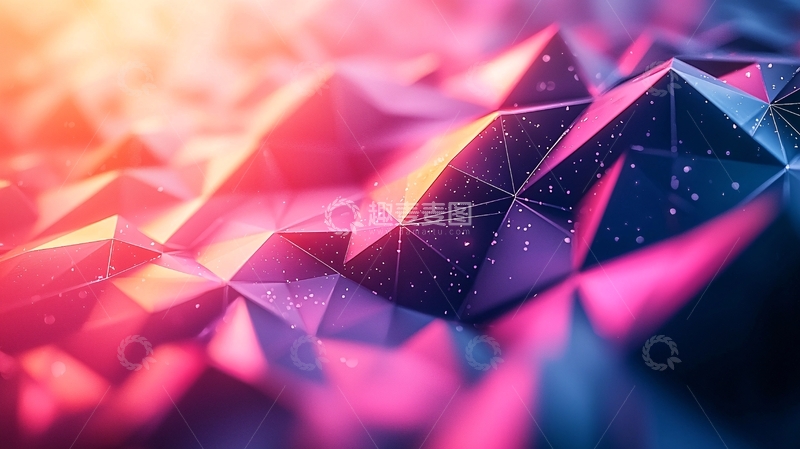 高清大图下载【趣麦麦图】抽象多边形渐变背景