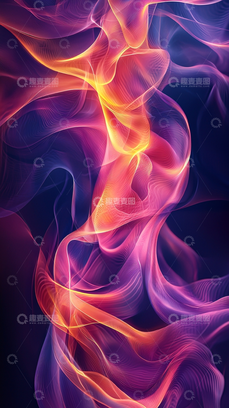 高清大图下载【趣麦麦图】抽象彩色烟雾背景
