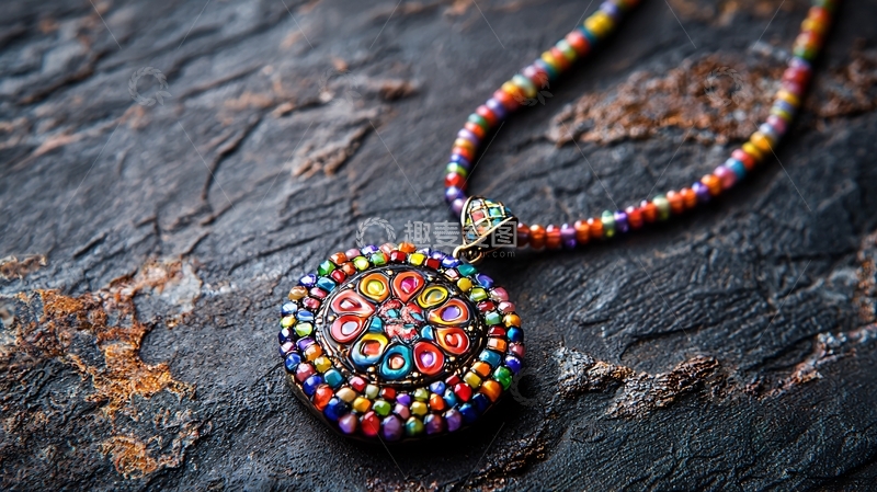 高清大图下载【趣麦麦图】彩色珠子项链