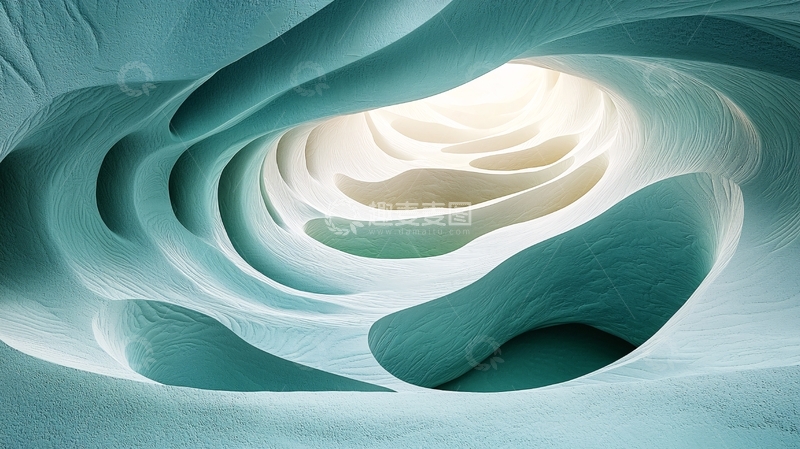 高清大图下载【趣麦麦图】抽象水波纹隧道