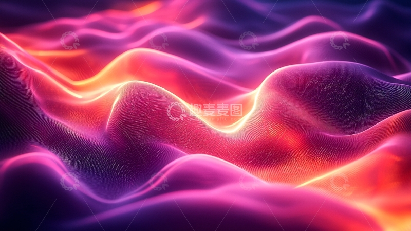 高清大图下载【趣麦麦图】彩色光线流动波浪