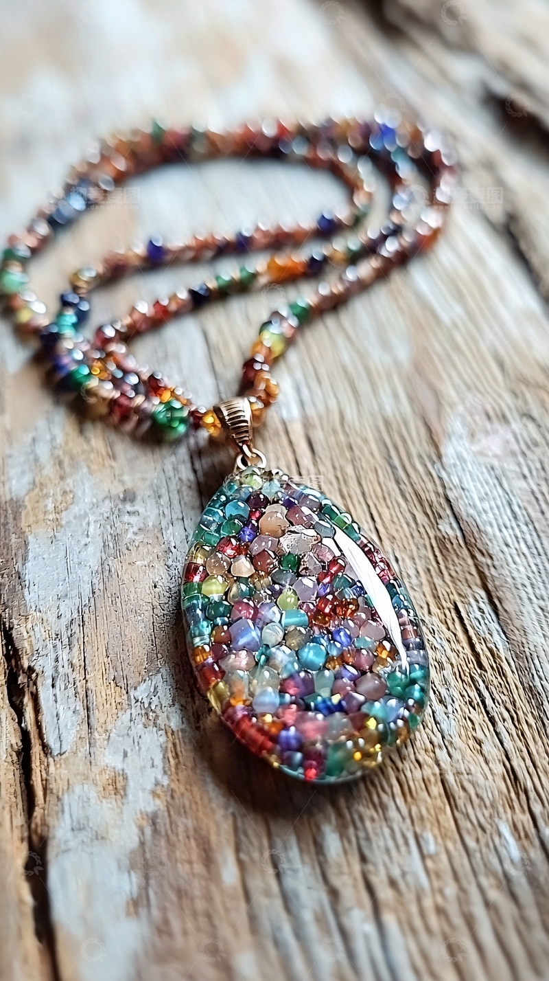高清大图下载【趣麦麦图】彩色宝石吊坠