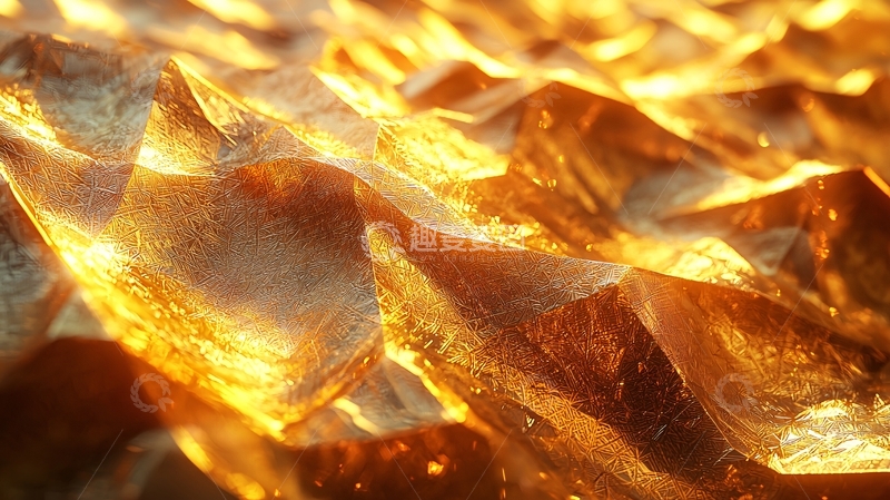 高清大图下载【趣麦麦图】金色晶体状表面特写