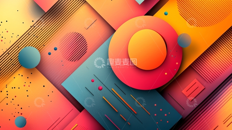 高清大图下载【趣麦麦图】抽象几何图形背景