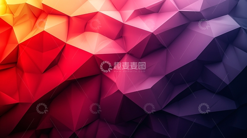 高清大图下载【趣麦麦图】多边形渐变抽象背景