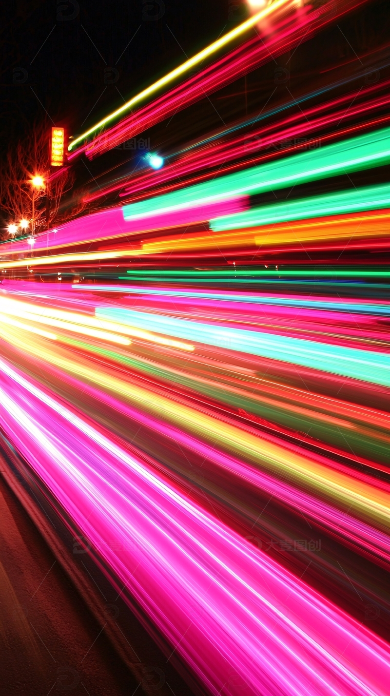 高清大图下载【趣麦麦图】夜景光轨