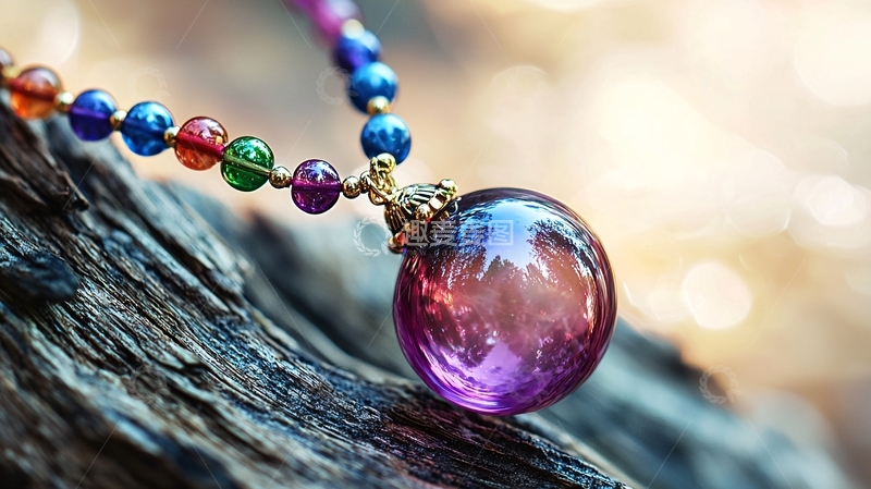 高清大图下载【趣麦麦图】彩色宝石项链