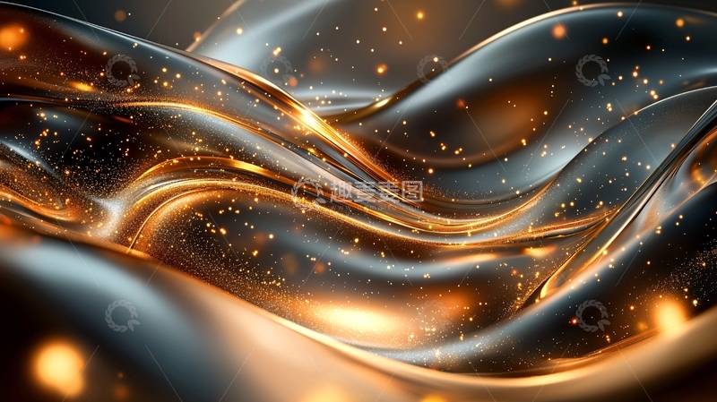 高清大图下载【趣麦麦图】流体金属质感背景