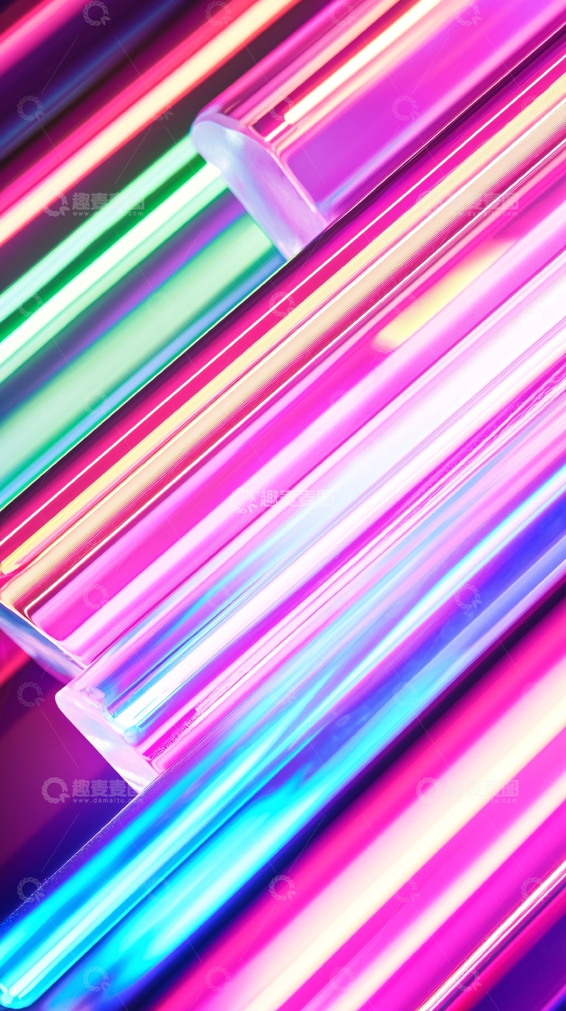 高清大图下载【趣麦麦图】彩色霓虹灯管