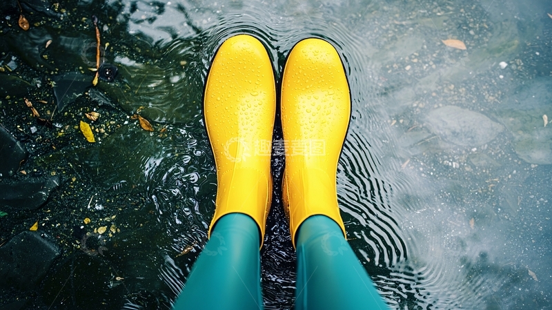 高清大图下载【趣麦麦图】黄色雨靴