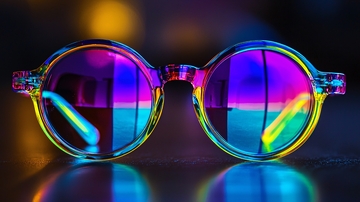 炫彩圆形眼镜