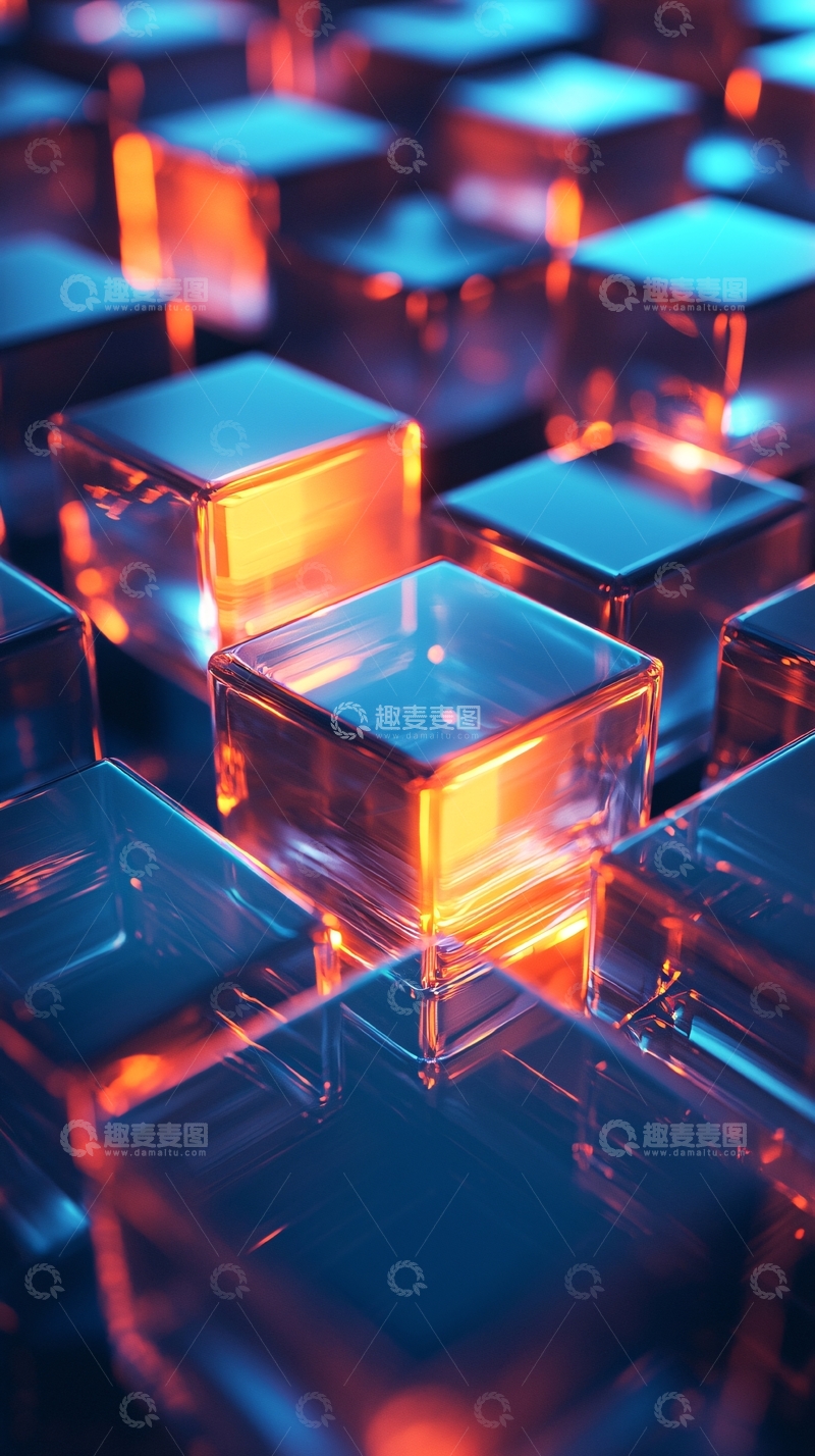 高清大图下载【趣麦麦图】科技感立方体4