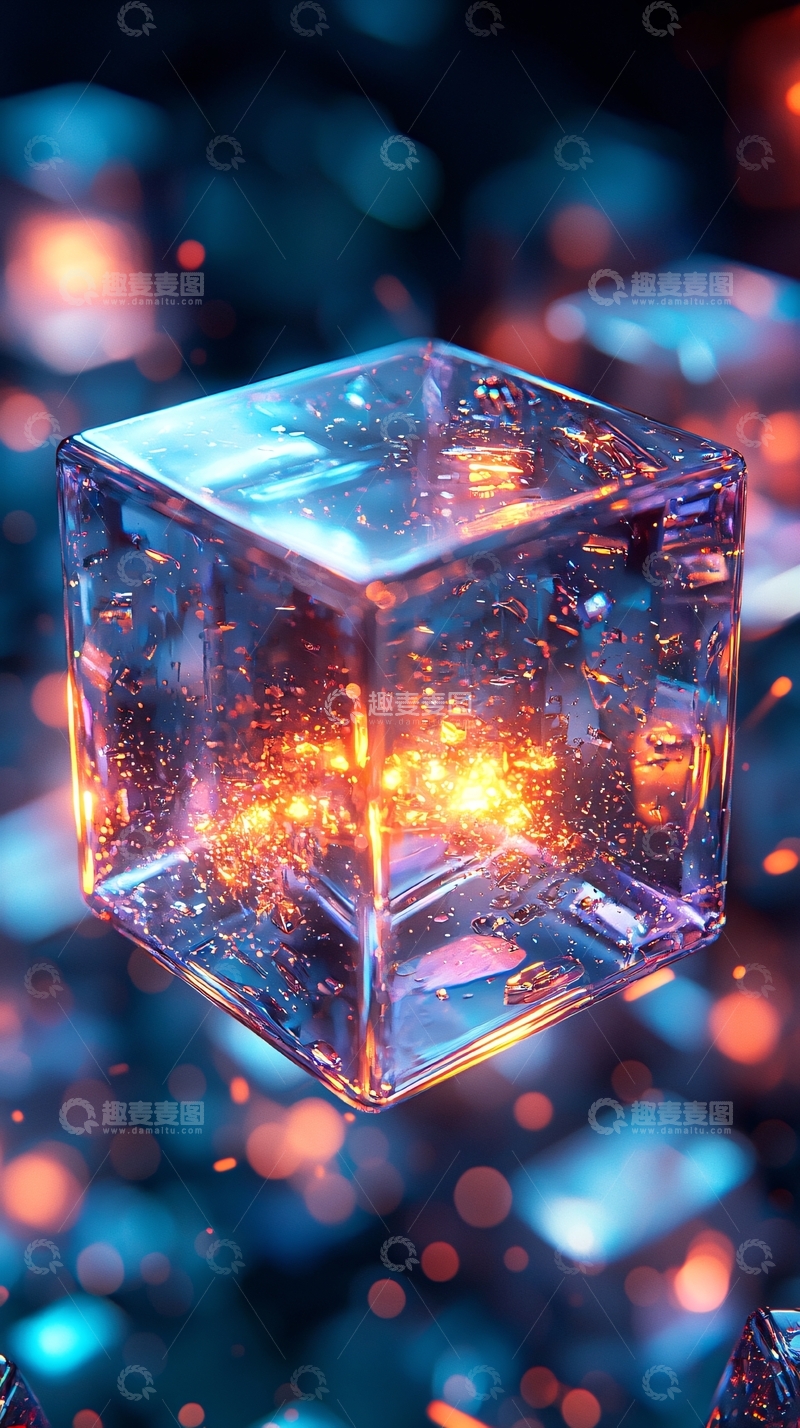 高清大图下载【趣麦麦图】晶莹剔透的立方体