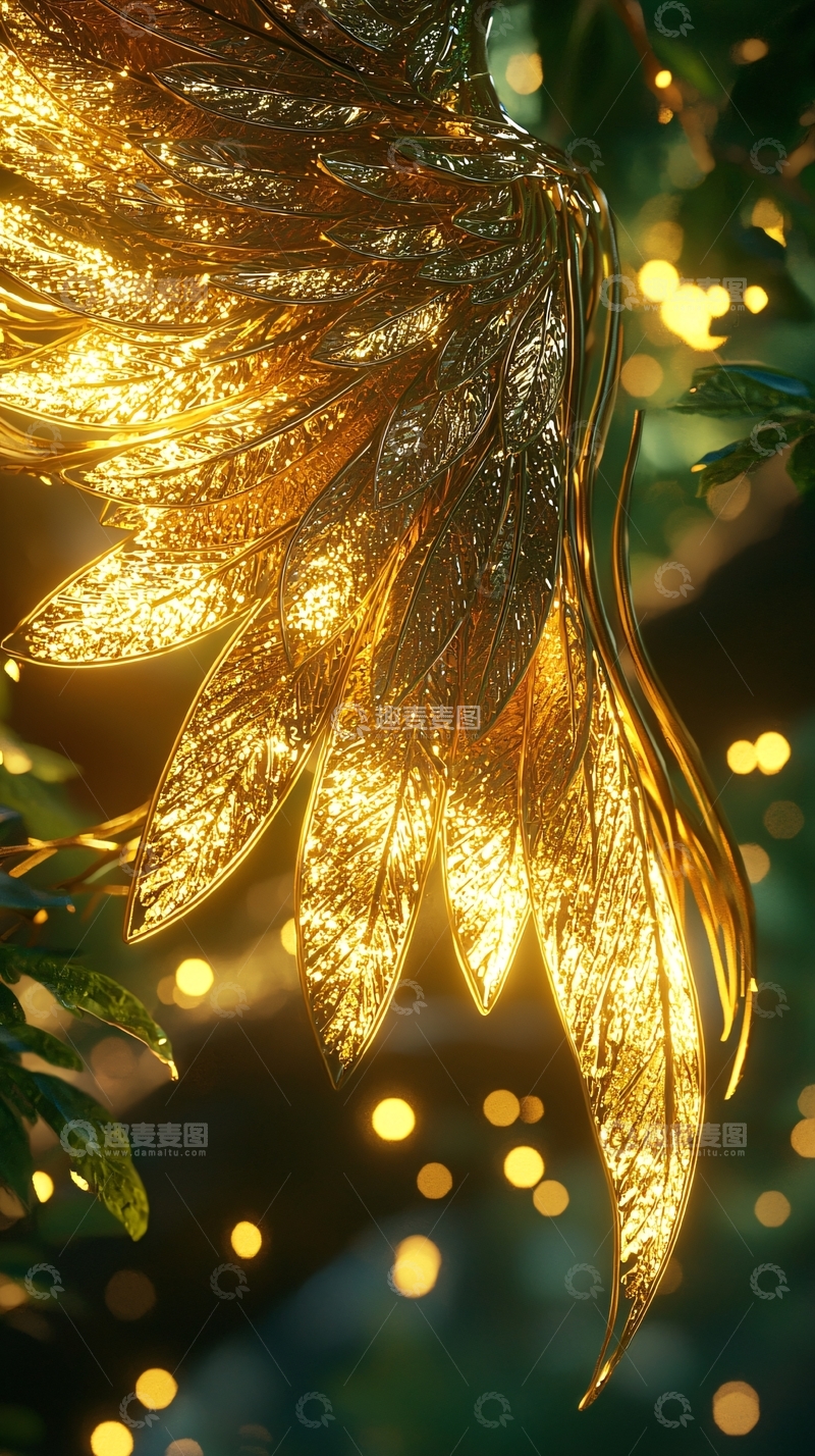 高清大图下载【趣麦麦图】金光闪闪的翅膀