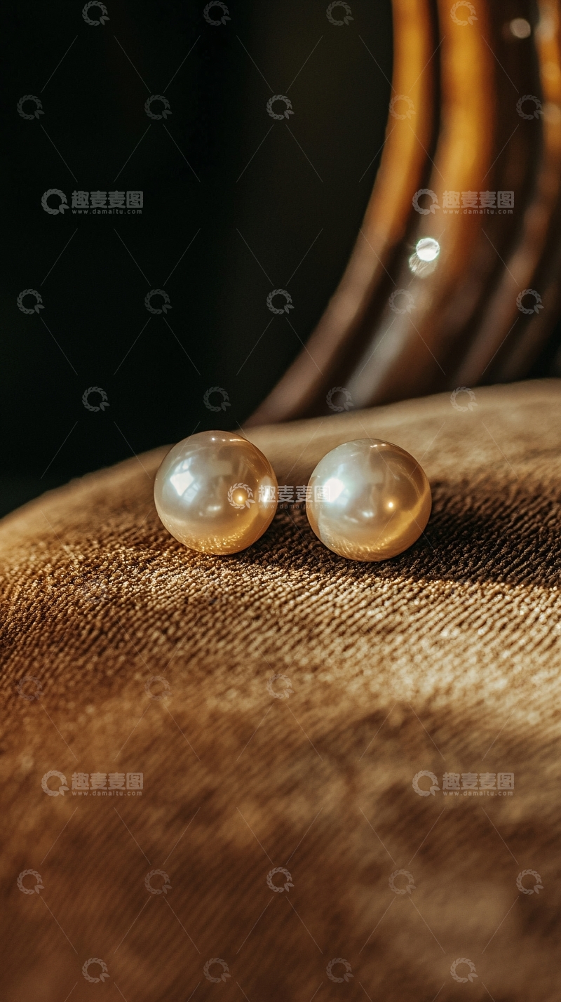 高清大图下载【趣麦麦图】奢华珍珠耳环