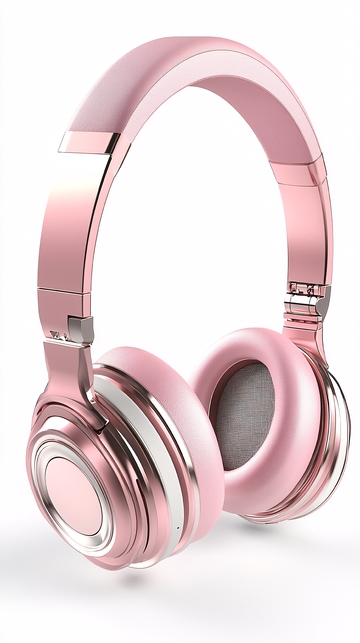 粉色无线蓝牙耳机