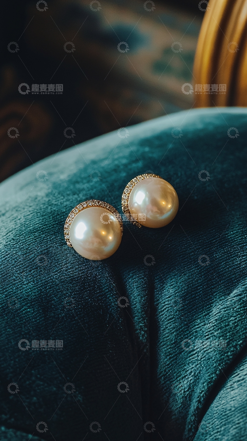 高清大图下载【趣麦麦图】奢华珍珠耳环