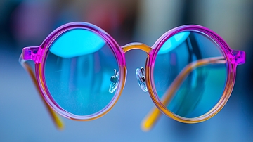 彩色圆形眼镜