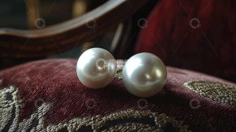 高清大图下载【趣麦麦图】一对珍珠耳钉