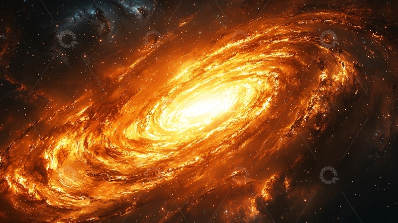 高清大图下载【趣麦麦图】火焰般的螺旋星系