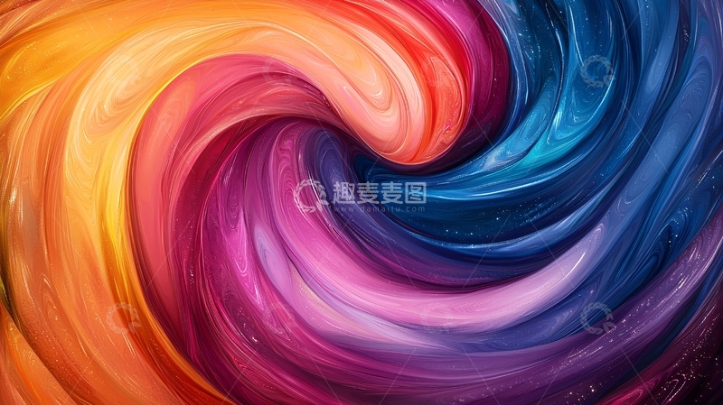 高清大图下载【趣麦麦图】色彩漩涡抽象艺术