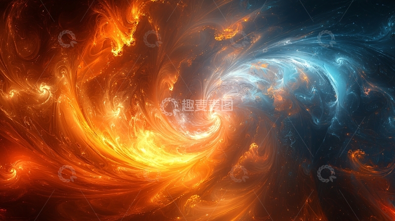 高清大图下载【趣麦麦图】火焰与冰霜的漩涡